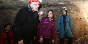 Gaziantep mağaralarını keşfediyor