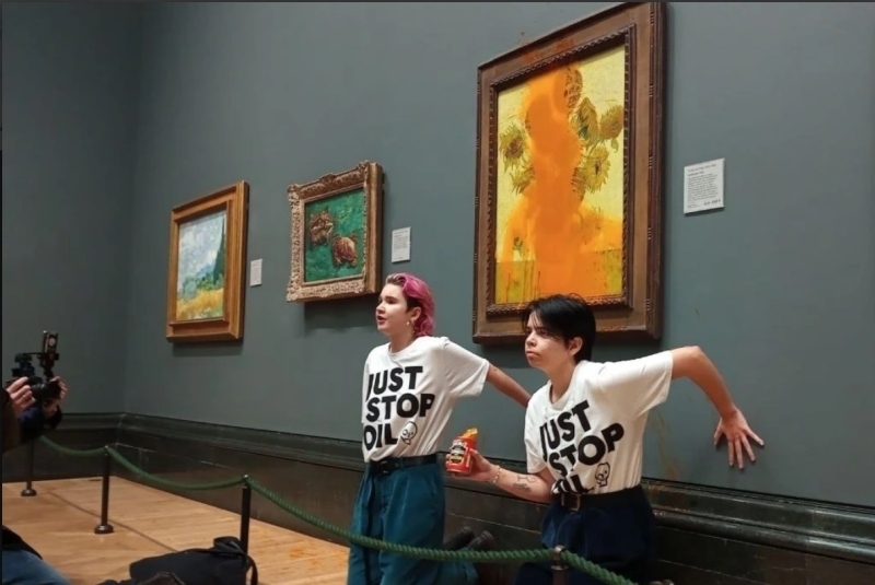 Van Gogh Müzesindeki iklim krizi protestoları