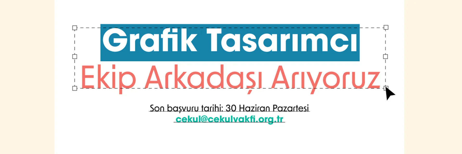 ÇEKÜL Vakfı Freelance Grafik Tasarımcı Arıyor