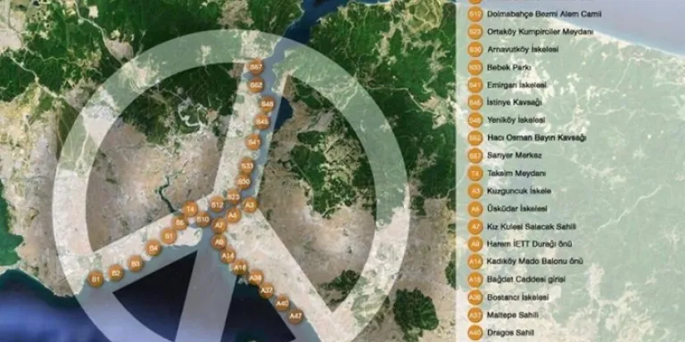 İstanbul barış zinciri güzergahı